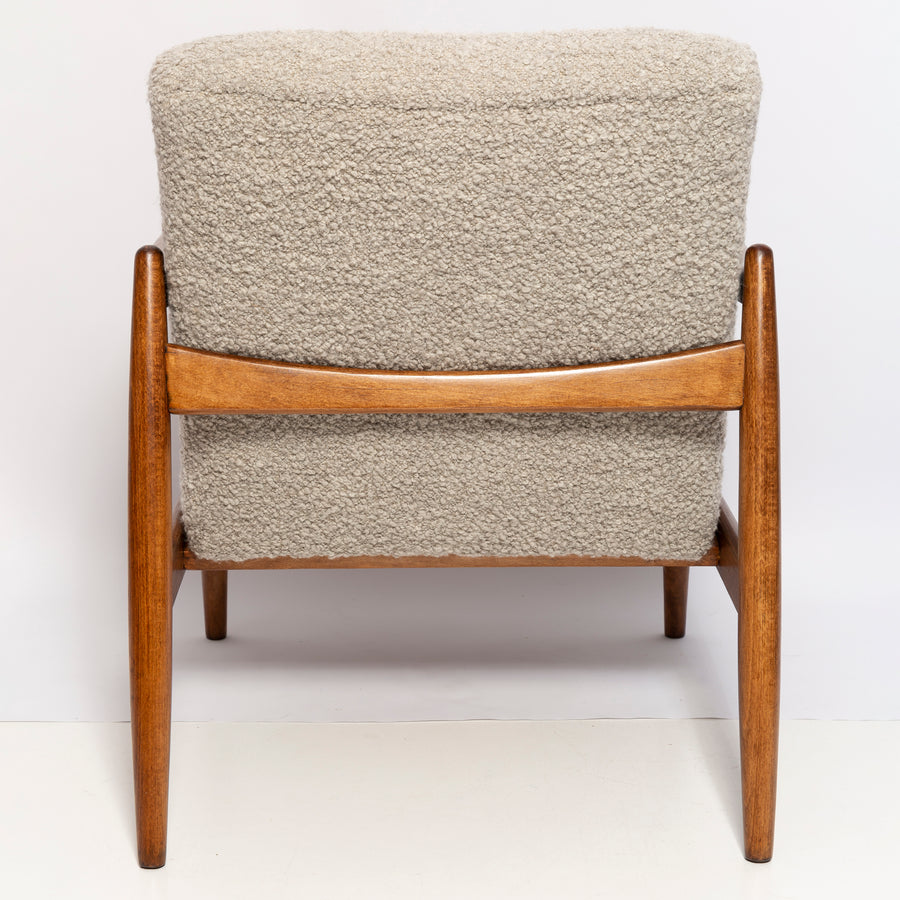 Gray Alpaca Wool Armchair