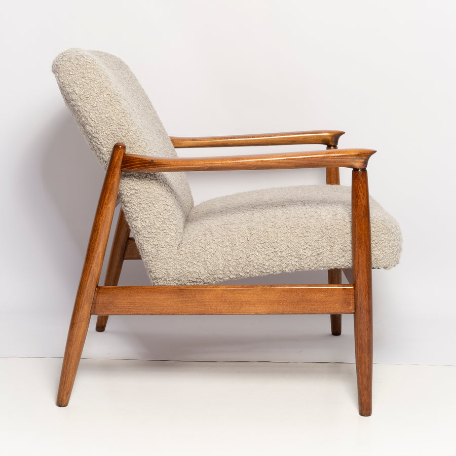 Gray Alpaca Wool Armchair