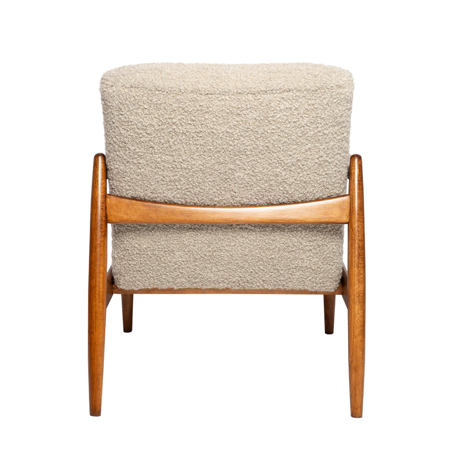 Gray Alpaca Wool Armchair