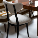Heart Chair in White Boucle