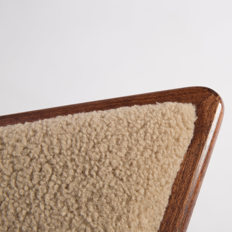 Camel Boucle Triangle Stool