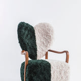 Uni Armchair in Green/Cream