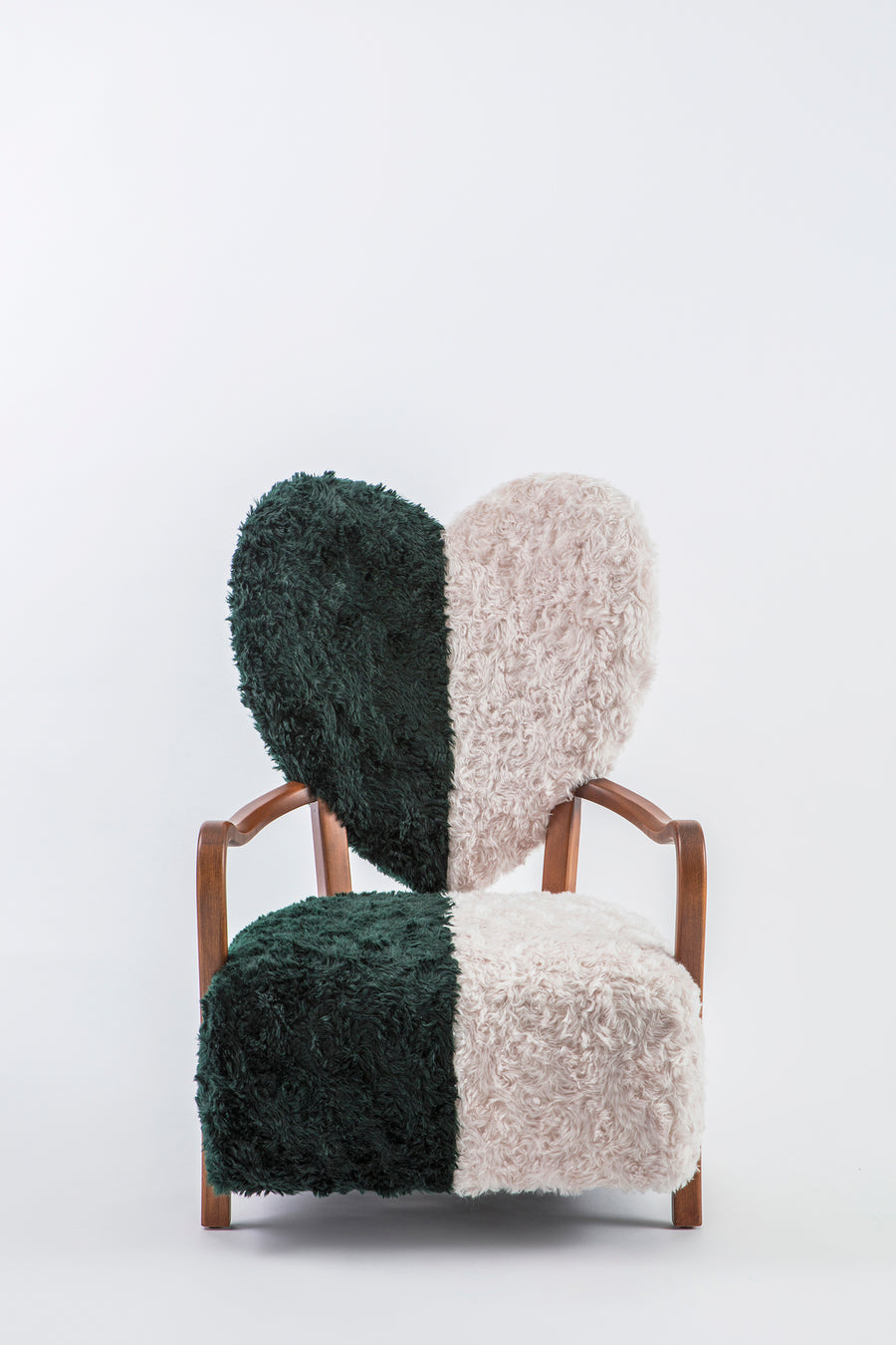 Uni Armchair in Green/Cream