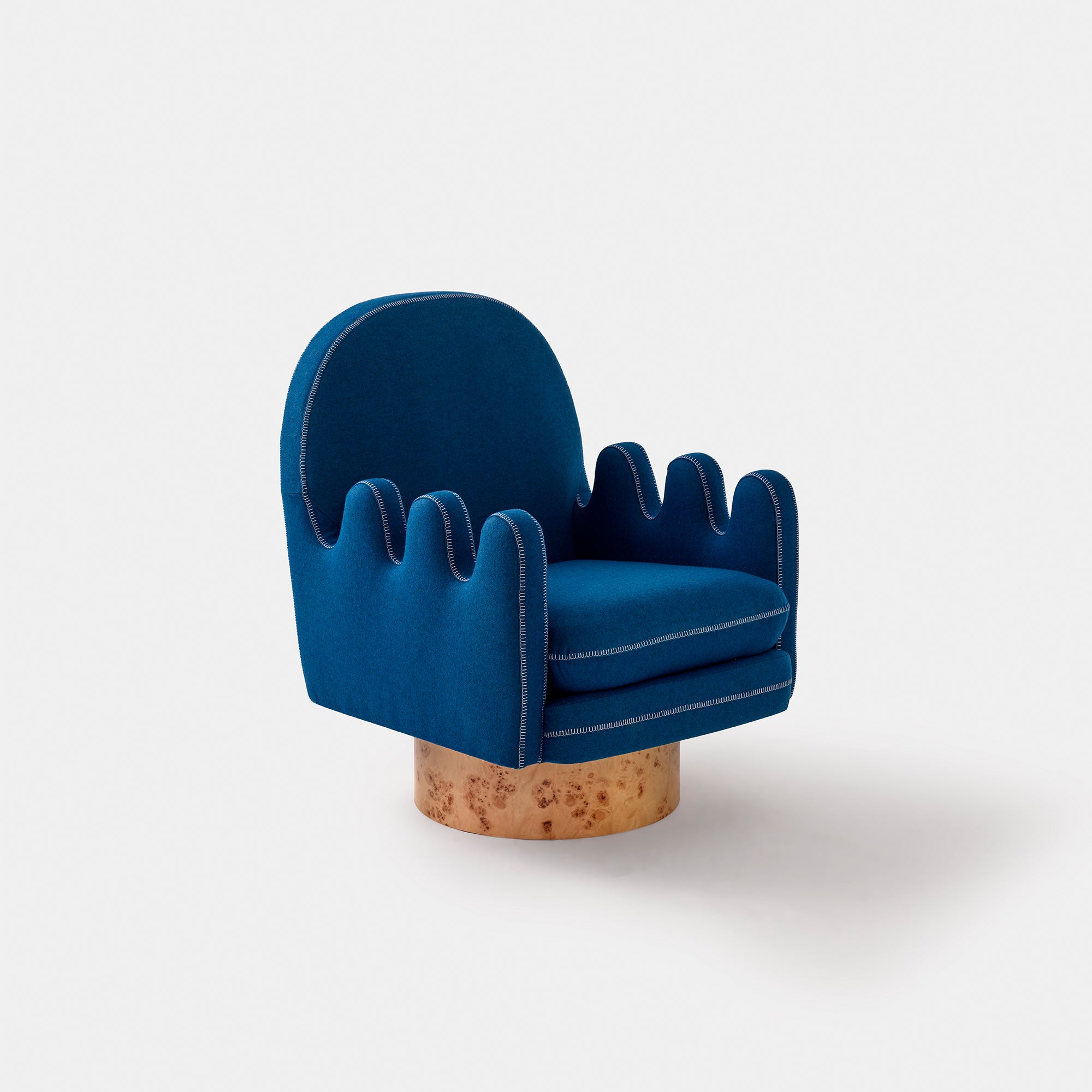 Semo Armchair in Blue/Green