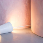 Pink Console made from Cement by designer Bailey Fontaine. Represented by Tuleste Factory, a design showroom in Chelsea.