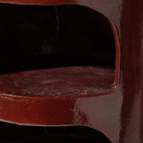 Red Cubby Side Table