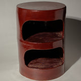 Red Cubby Side Table