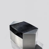 Ame I Pouf in Brushed Stainless Steel