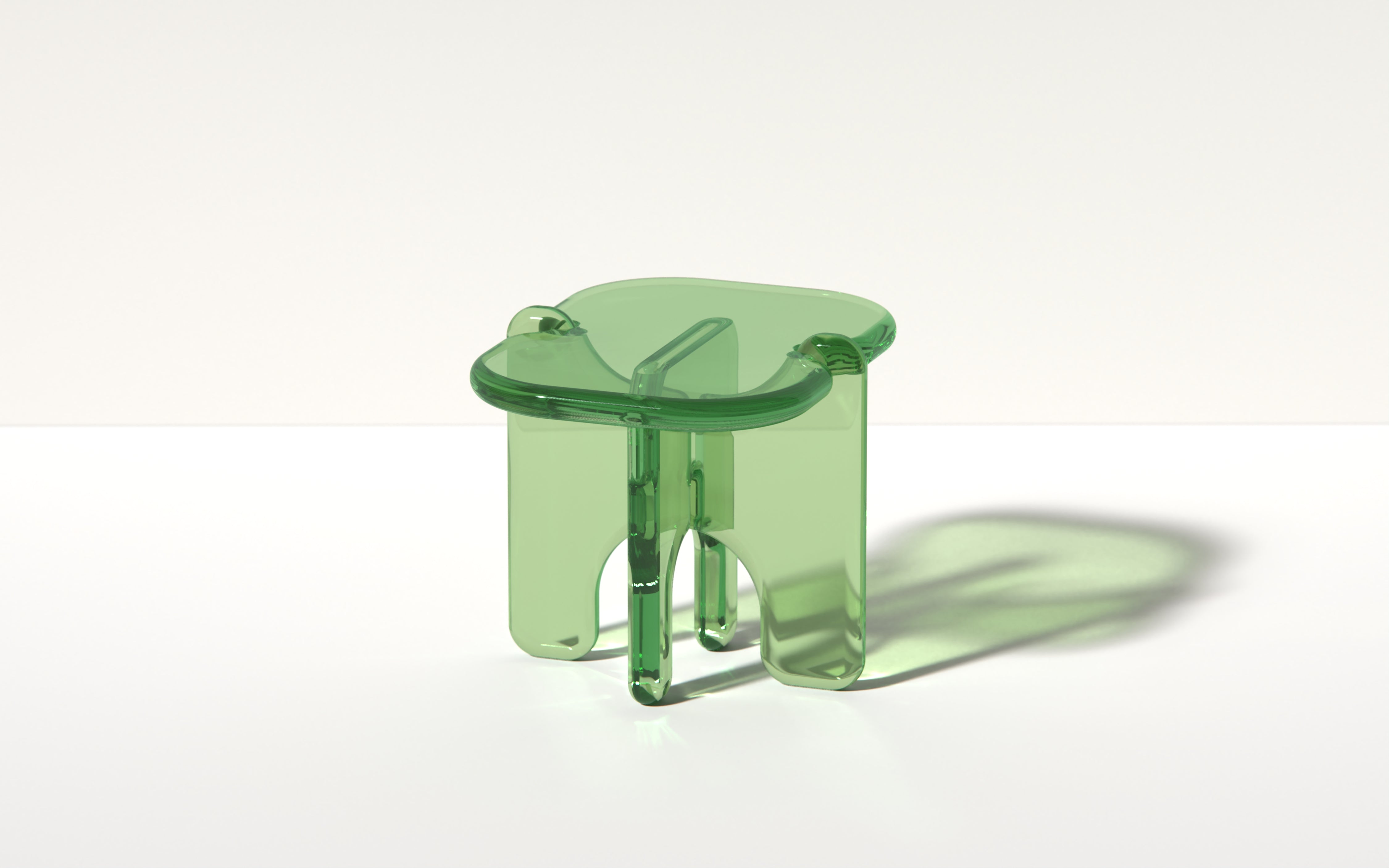 Plump End Table in Deep Olive