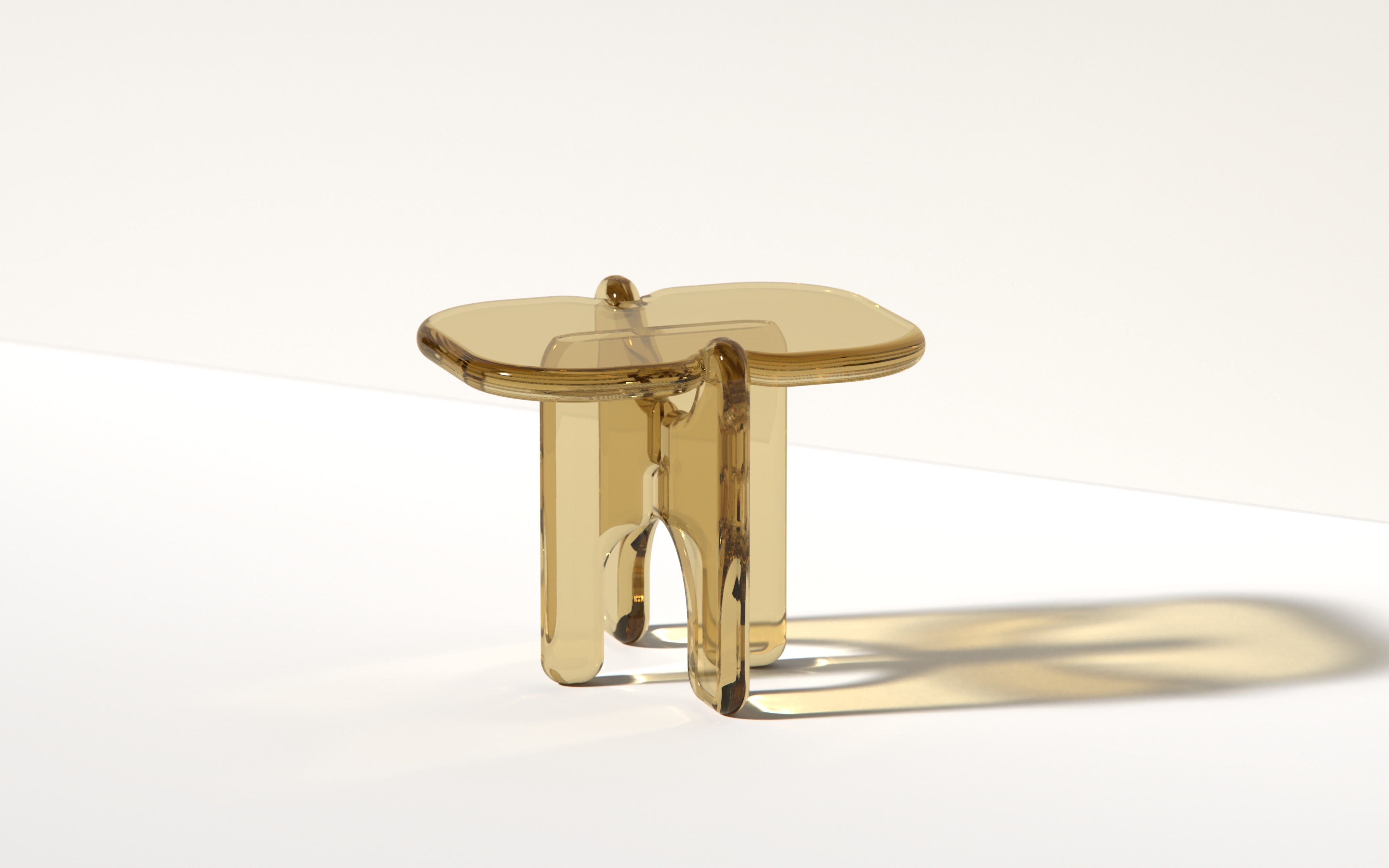 Plump End Table in Deep Olive