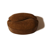Illusion Pouf in Brown Velvet