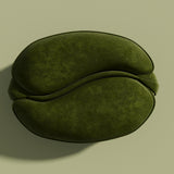 Illusion Pouf in Green Velvet