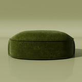 Illusion Pouf in Green Velvet