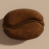 Illusion Pouf in Brown Velvet