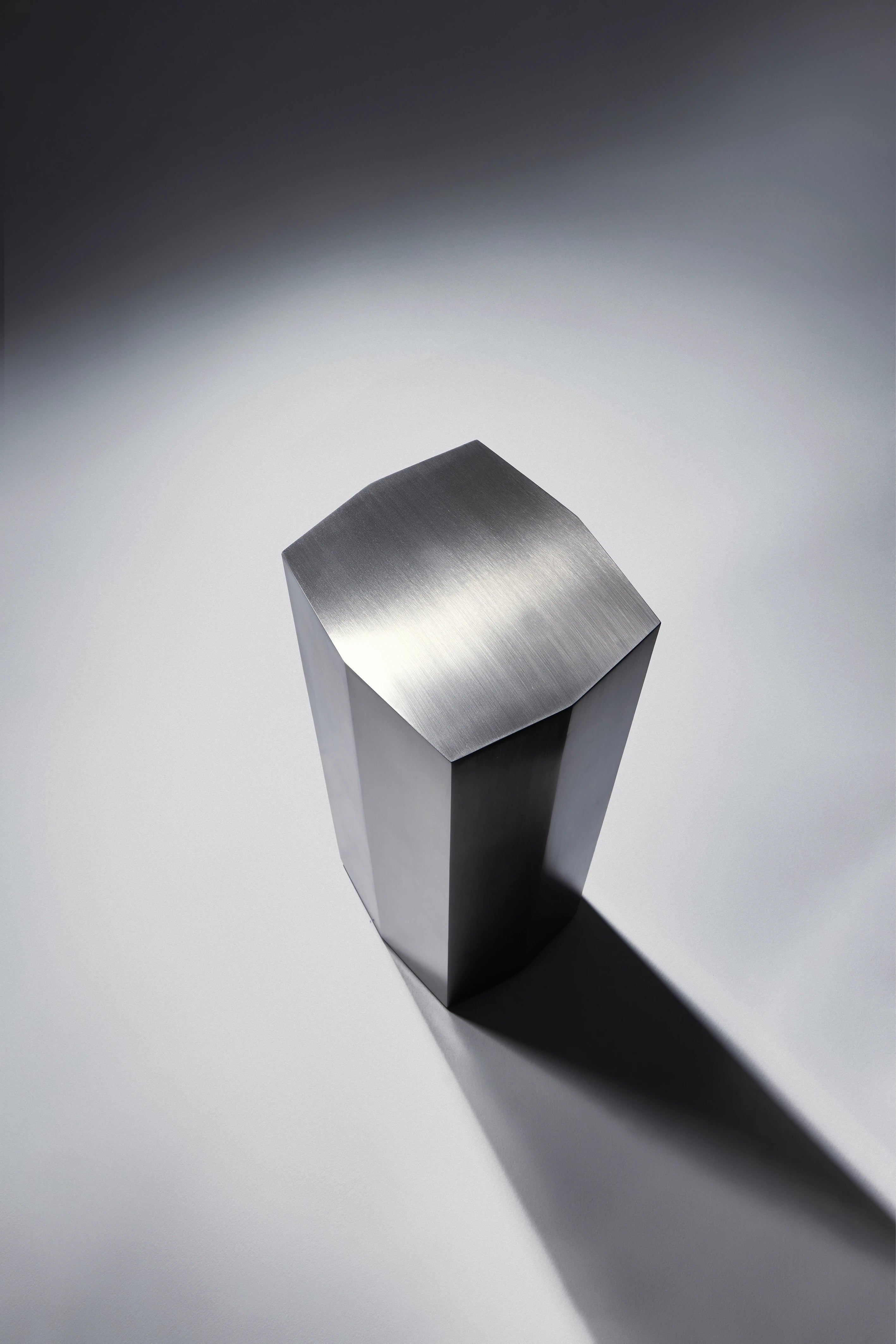 Ame II Pedestal in Brushed Stainless Steel