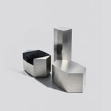 Ame III Coffe Table in Brushed Stainless Steel