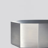 Ame III Coffe Table in Brushed Stainless Steel