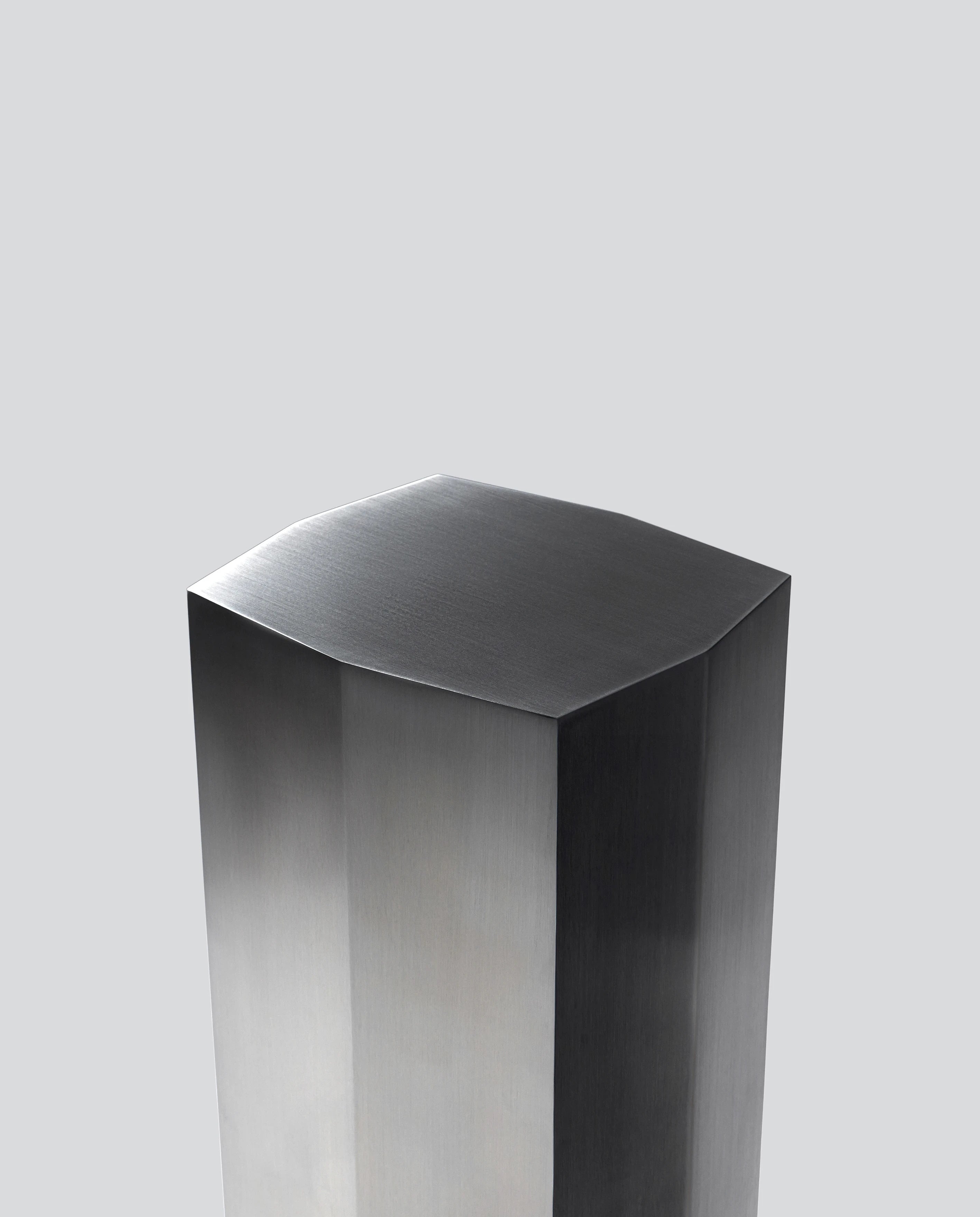 Ame II Pedestal in Brushed Stainless Steel