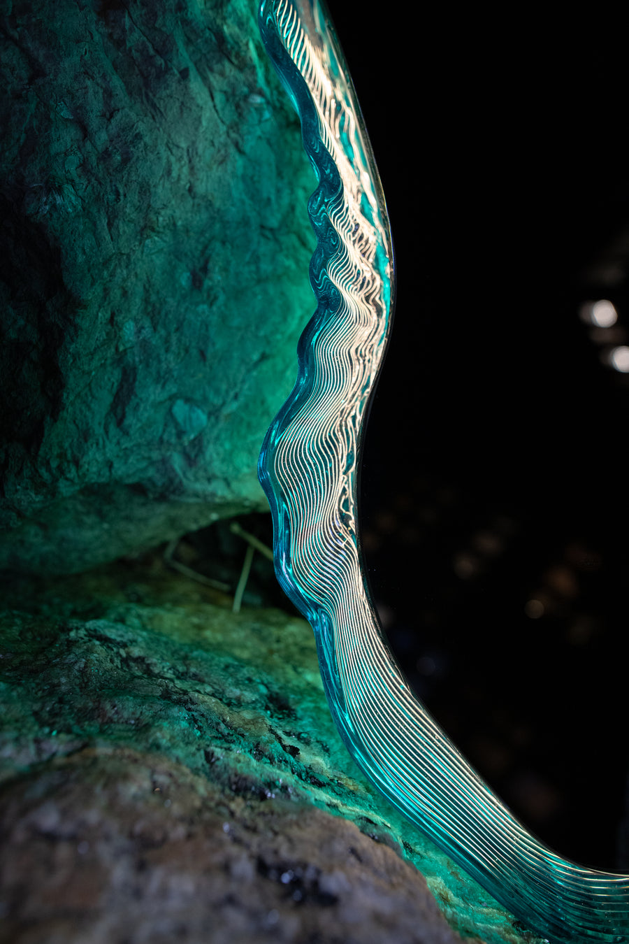 Oyster Mirror in Aqua