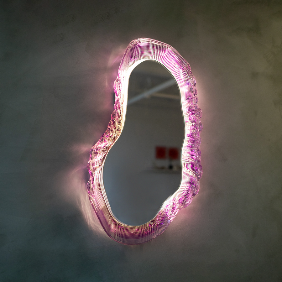 Oyster Mirror in Amethyst