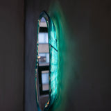 Oyster Mirror in Aqua