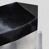 Ame I Pouf in Brushed Stainless Steel