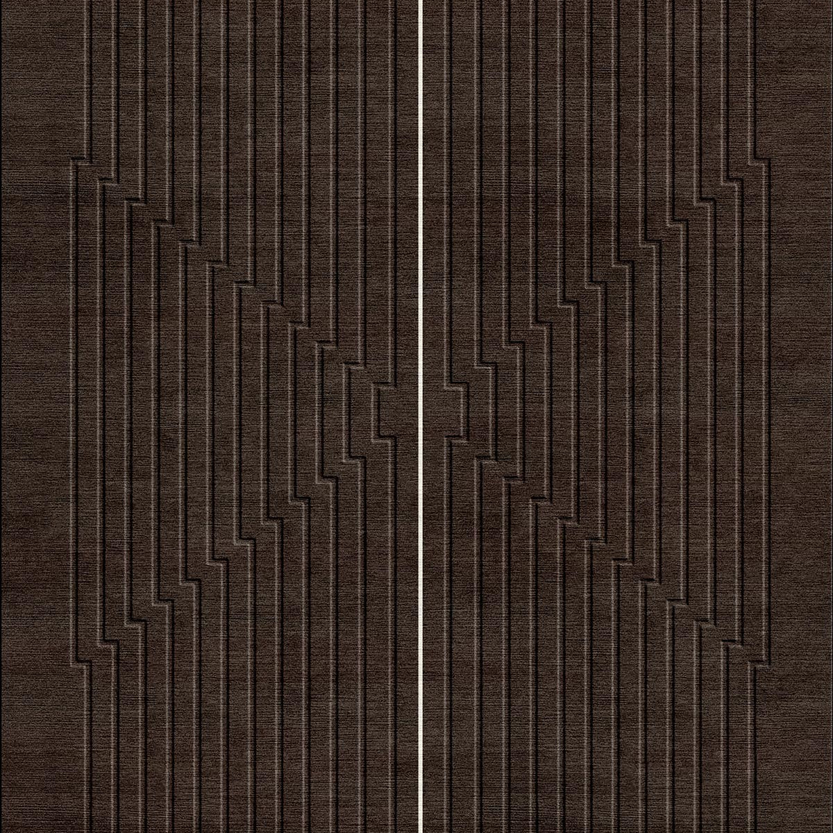 Luxury handcrafted relief art rung with centerline by designer JT. Pfeiffer. Represented by Tuleste Factory in Chelsea, NYC.