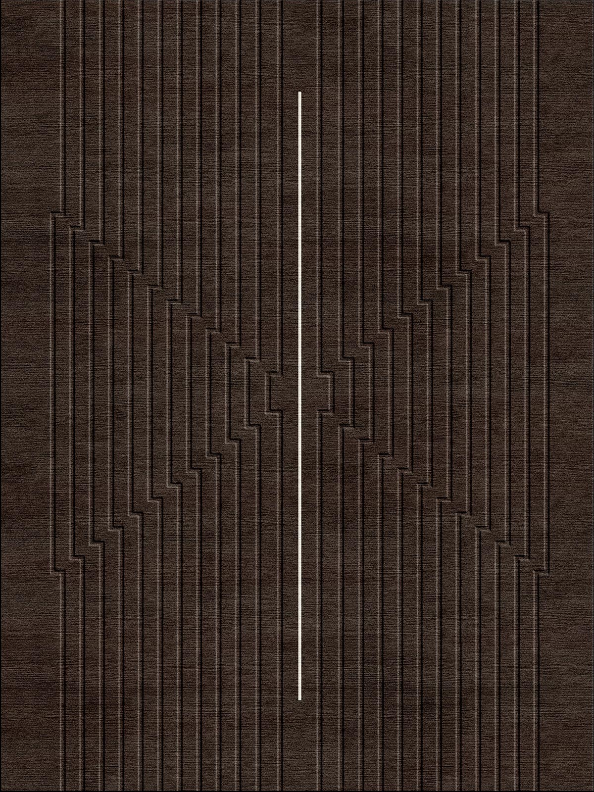 Luxury handcrafted relief art rung with centerline by designer JT. Pfeiffer. Represented by Tuleste Factory in Chelsea, NYC.