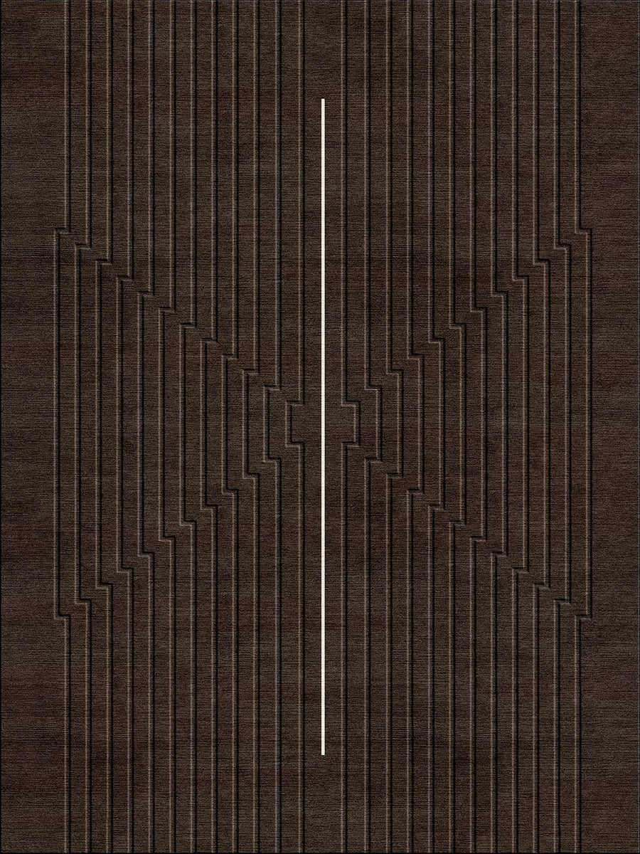 Luxury handcrafted relief art rung with centerline by designer JT. Pfeiffer. Represented by Tuleste Factory in Chelsea, NYC.