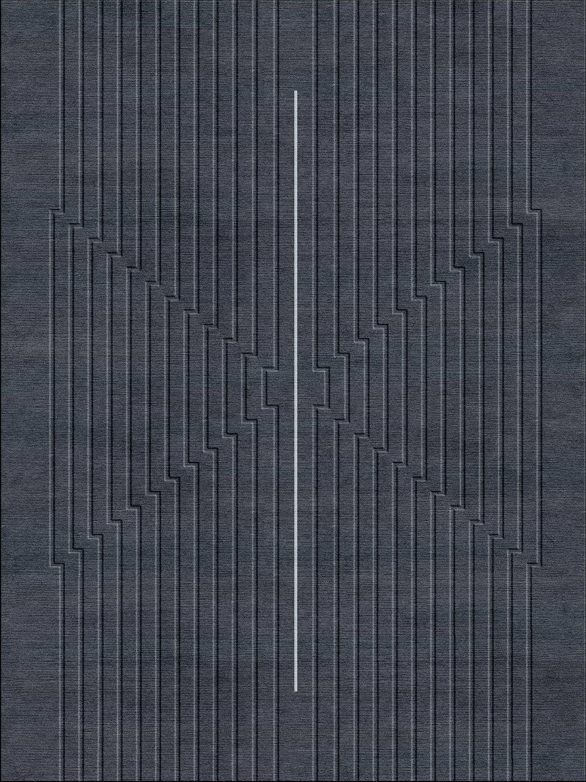 Luxury handcrafted relief art rung with centerline by designer JT. Pfeiffer. Represented by Tuleste Factory in Chelsea, NYC.