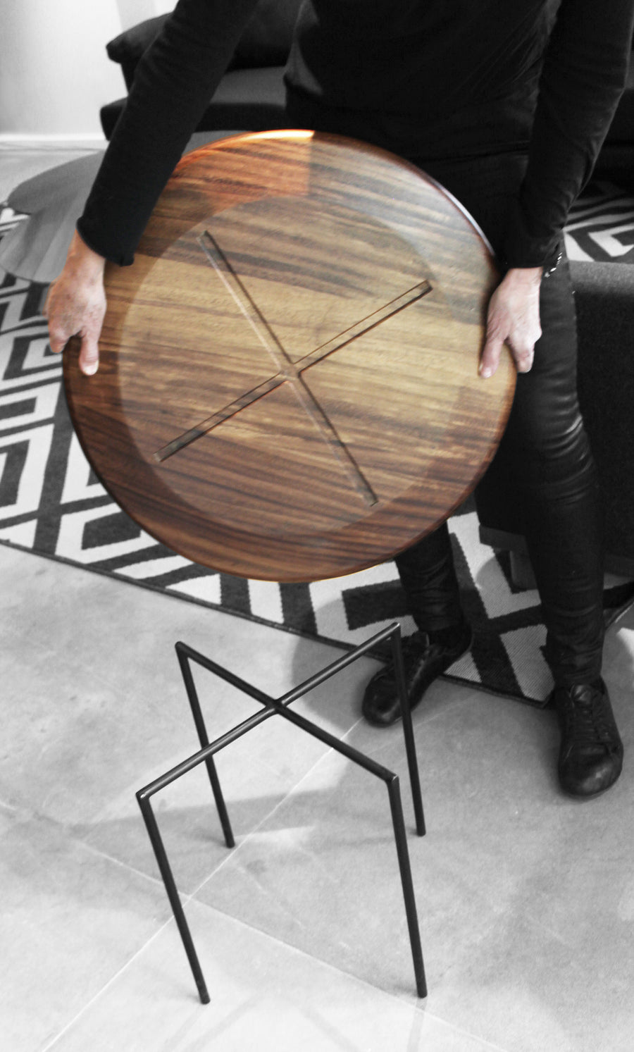 Contemporary short tables design by Maria Beckmann. Represented by Tuleste Factory, a unique art gallery in New York City.