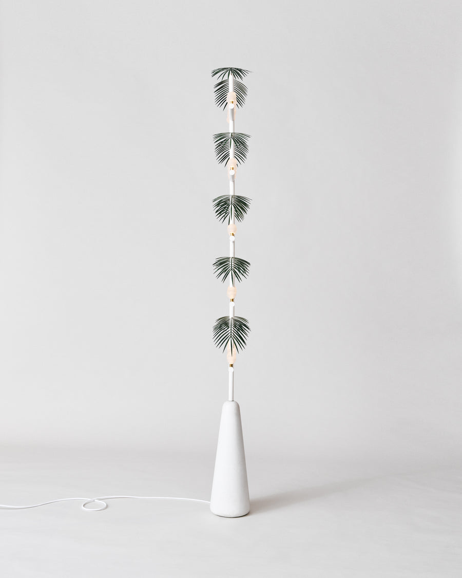 Gorgeous, one-of-a-kind, palm lamp by American furniture designer Winston Cuevas. Represented by collectible design and fine art gallery Tuleste Factory in New York City.