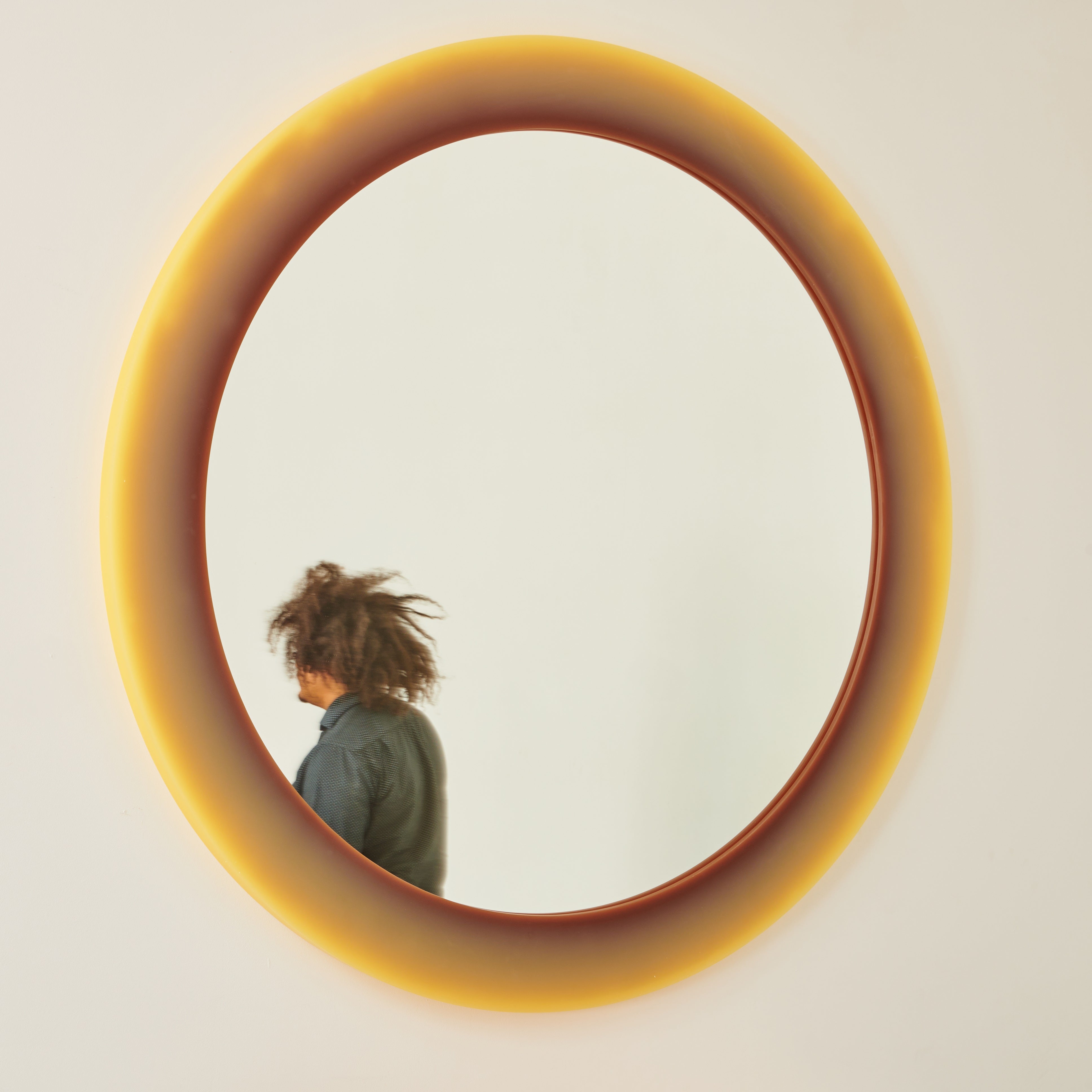 Resin wall art and mirror. Designed by Facture Studio. Represented by Tuleste Factory at Design Miami 2021.