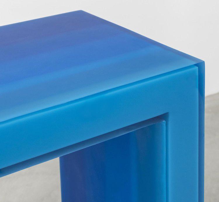 Resin furniture design, console as sculpture by Facture Studio. Represented by Tuleste Factory in New York City.