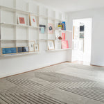 Luxury handcrafted relief rug by designer JT. Pfeiffer. Represented by design gallery Tuleste Factory in New York City.