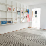 Luxury handcrafted relief rug by designer JT. Pfeiffer. Represented by design gallery Tuleste Factory in New York City.
