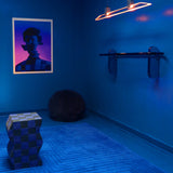 Resin wall shelf by Ian Cochran in The Blue Room. Customizable in any size & colors from Pantone reference. Represented by Tuleste Factory.