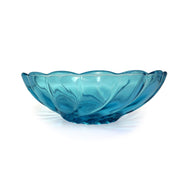 Vintage blue-colored glass bowl sold by Tuleste Factory, an art and design gallery in Chelsea, NYC.
