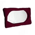 Bespoke velvet mirror in Blackberry, design by Brandi Howe. Represented by Tuleste Factory, an art & design gallery in Chelsea, New York city.