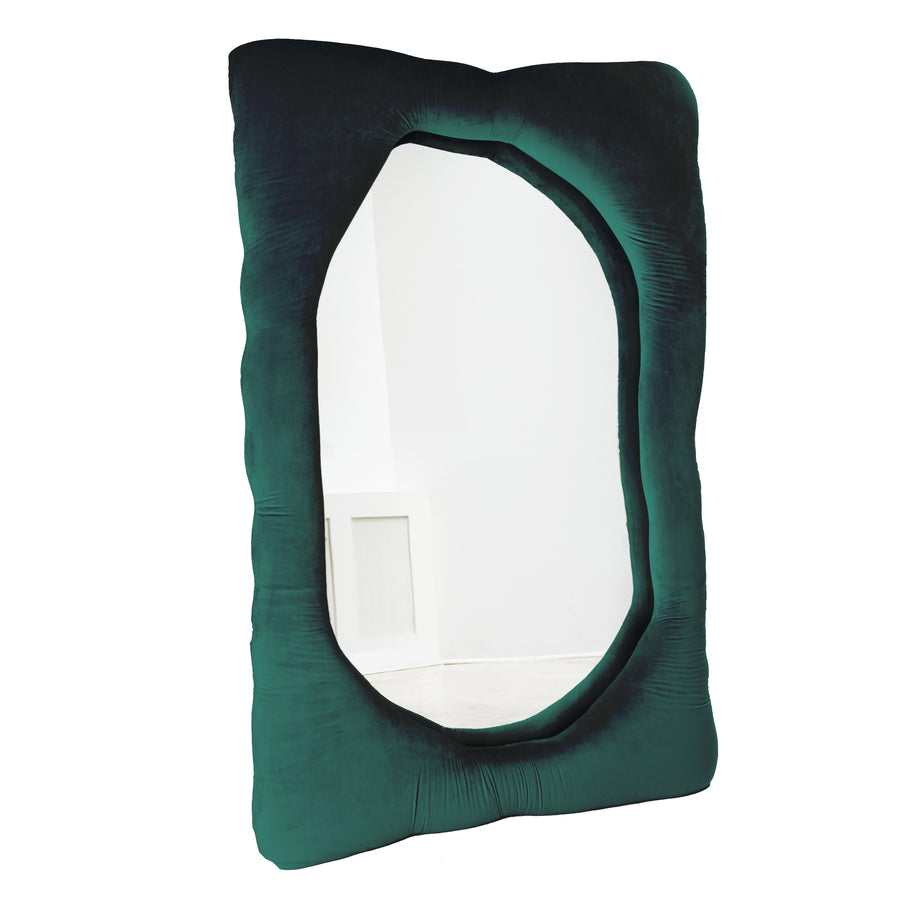 Biomorphic Mirror in Spruce Green