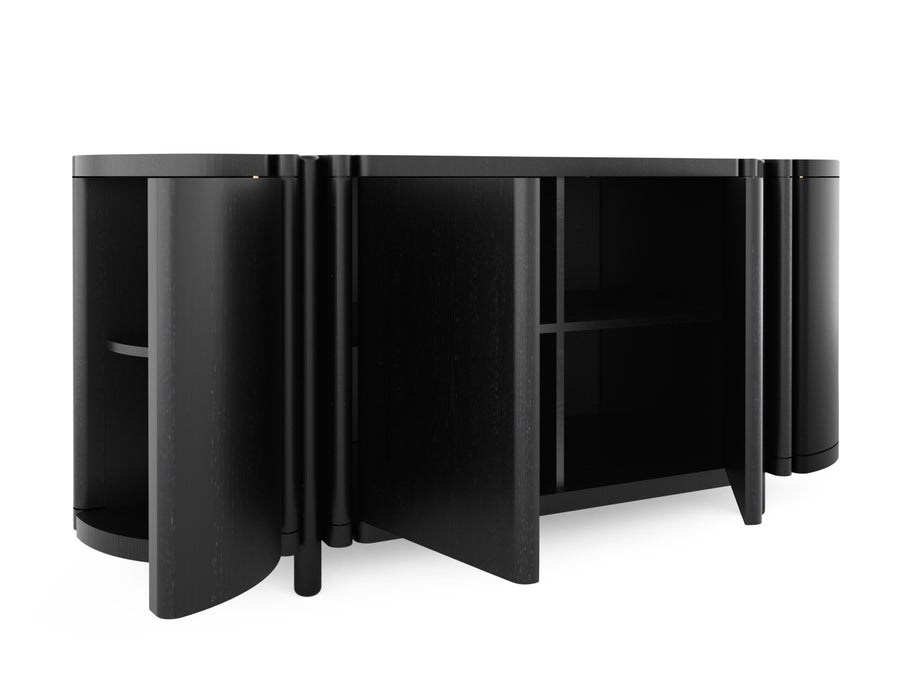 Column Console in Black Stained Ash
