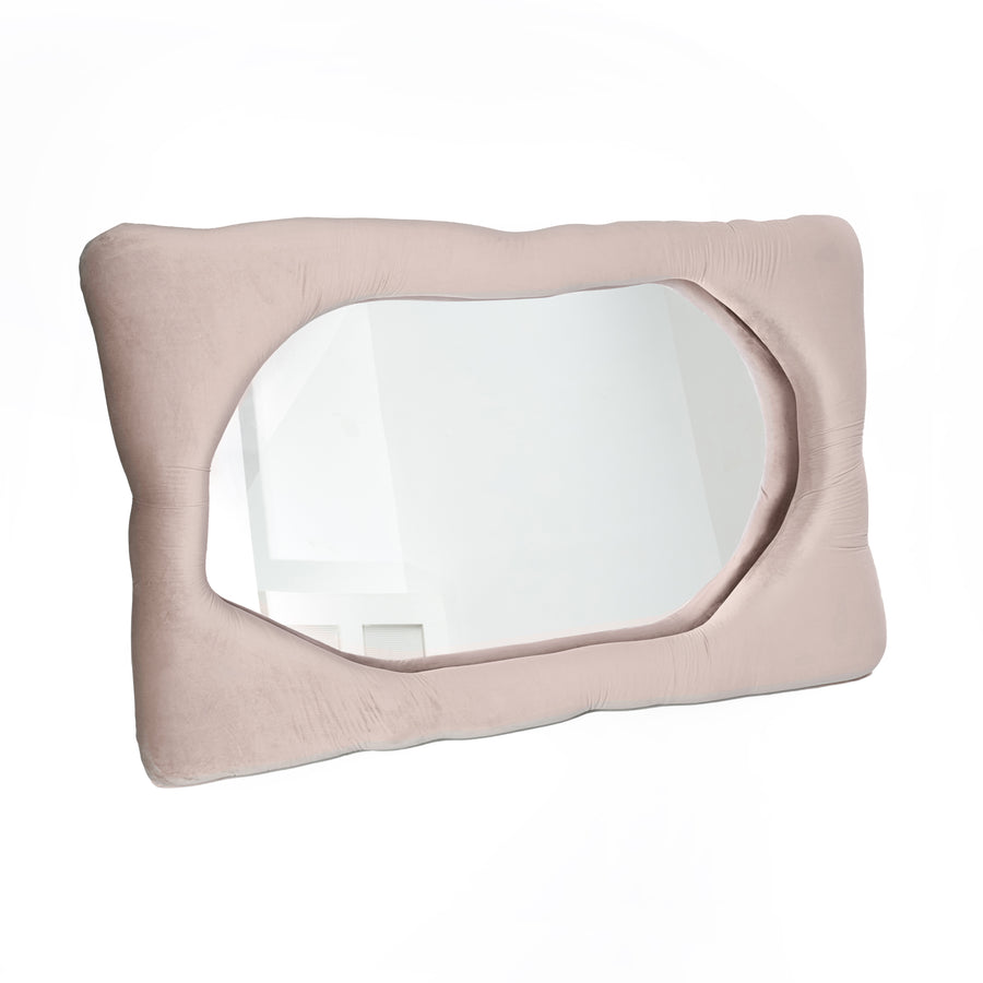 Biomorphic Mirror in Coral Pink