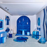 Elliptical Entry Table In Blue