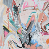 Detail of Barnstable, an abstract painting by Joseph Conrad-Ferm. Represented by Tuleste Factory, an art & design gallery in Chelsea, New York.