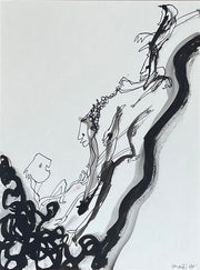 Ink on Paper by Artist Maki Yamamoto, represented by Tuleste Factory, a collectable design and fine art gallery located in the heart of Chelsea in New York city.  
