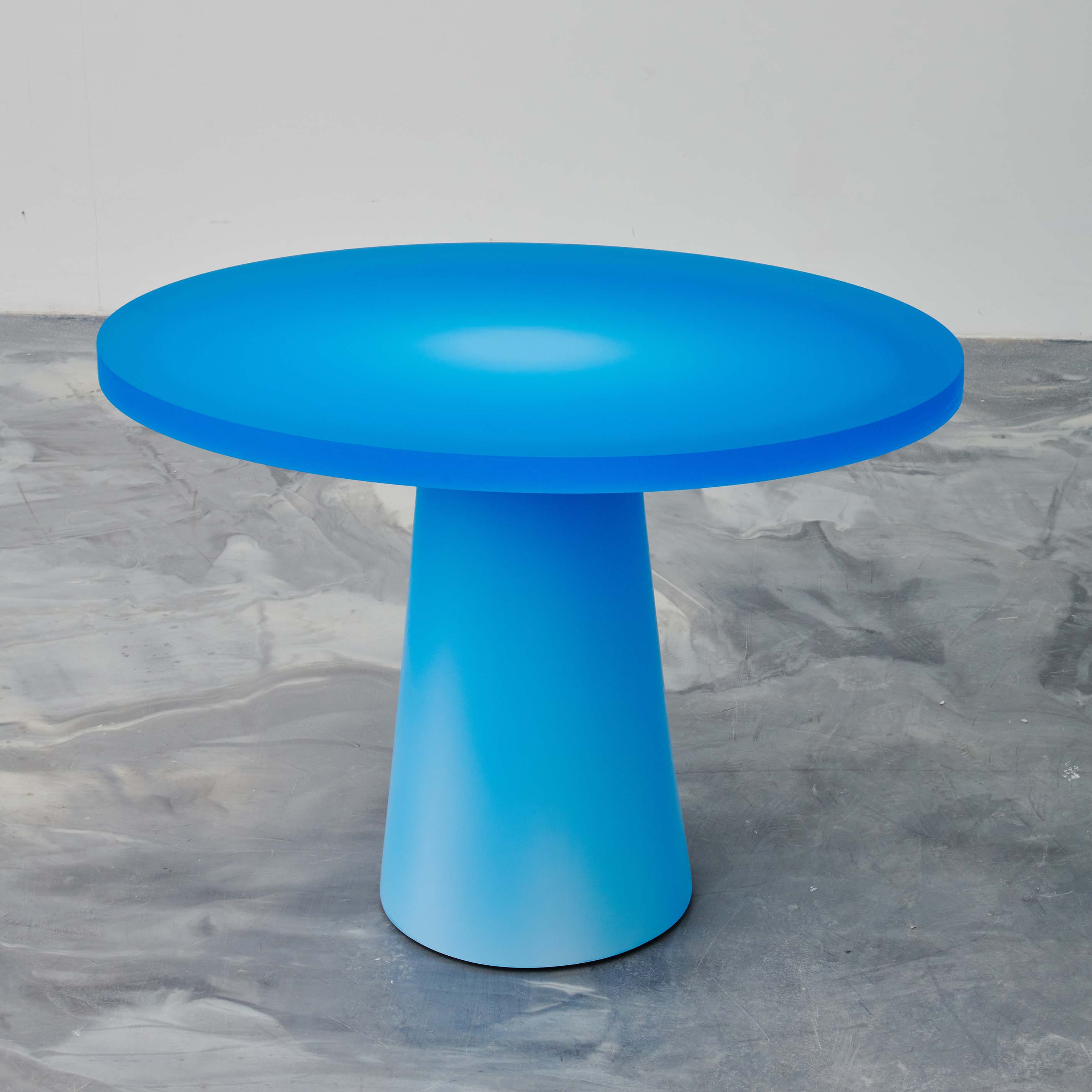 Elliptical Entry Table In Blue