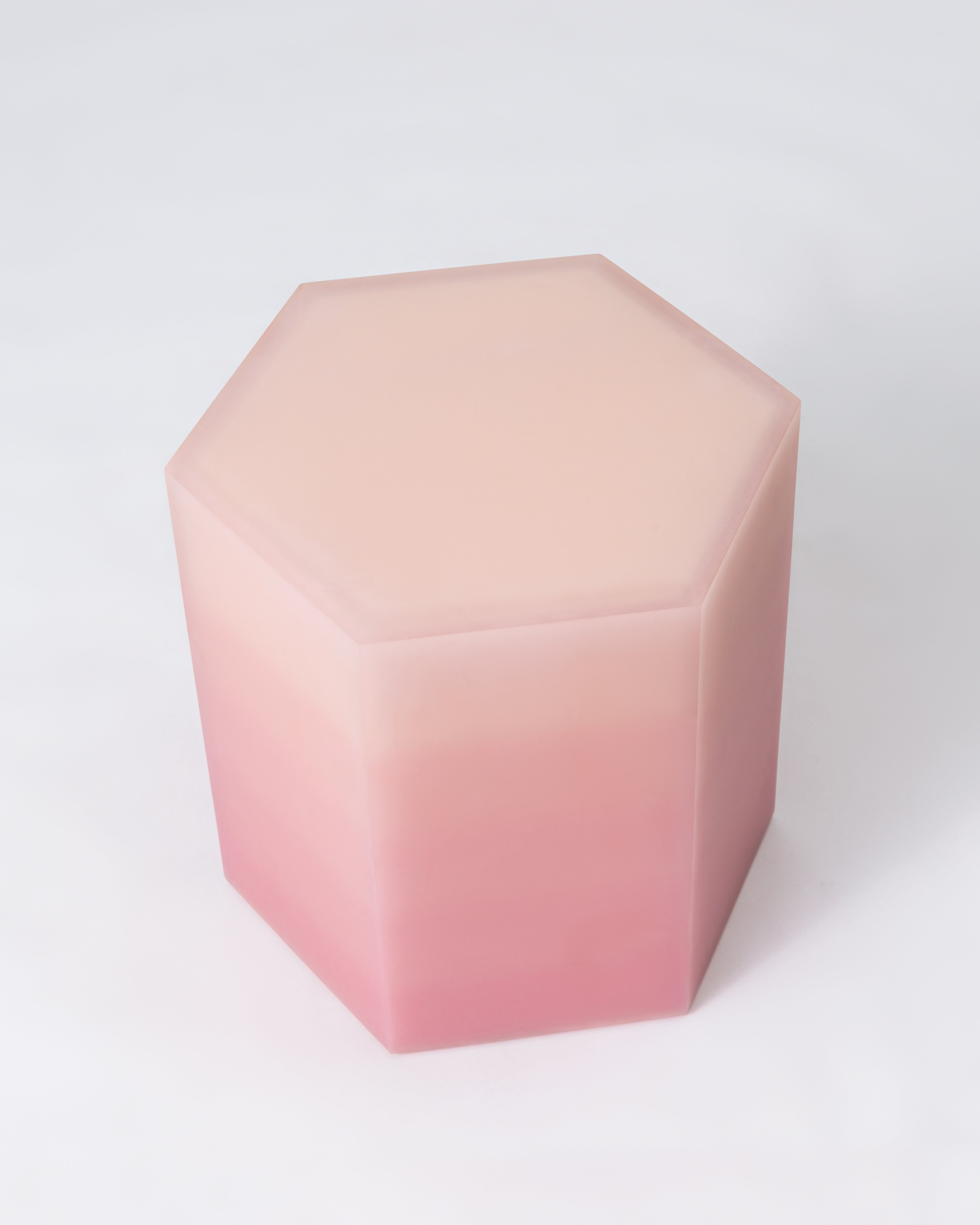 Resin funiture design, side table and stool by Facture Studio. Represented by Tuleste Factory in New York City.