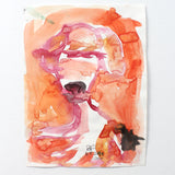Abstract figurative watercolor work on paper by Brad Fisher. Represented by Tuleste Factory, a collectible design and fine art gallery in Chelsea, New York City.