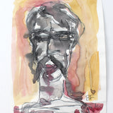 Abstract figurative watercolor work on paper by Brad Fisher. Represented by Tuleste Factory, a collectible design and fine art gallery in Chelsea, New York City.