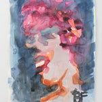 Abstract figurative watercolor work on paper by Brad Fisher. Represented by Tuleste Factory, a collectible design and fine art gallery in Chelsea, New York City.
